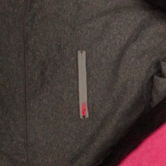 Pink and Grey polyester Quarter Zip - Picture 3 of 4